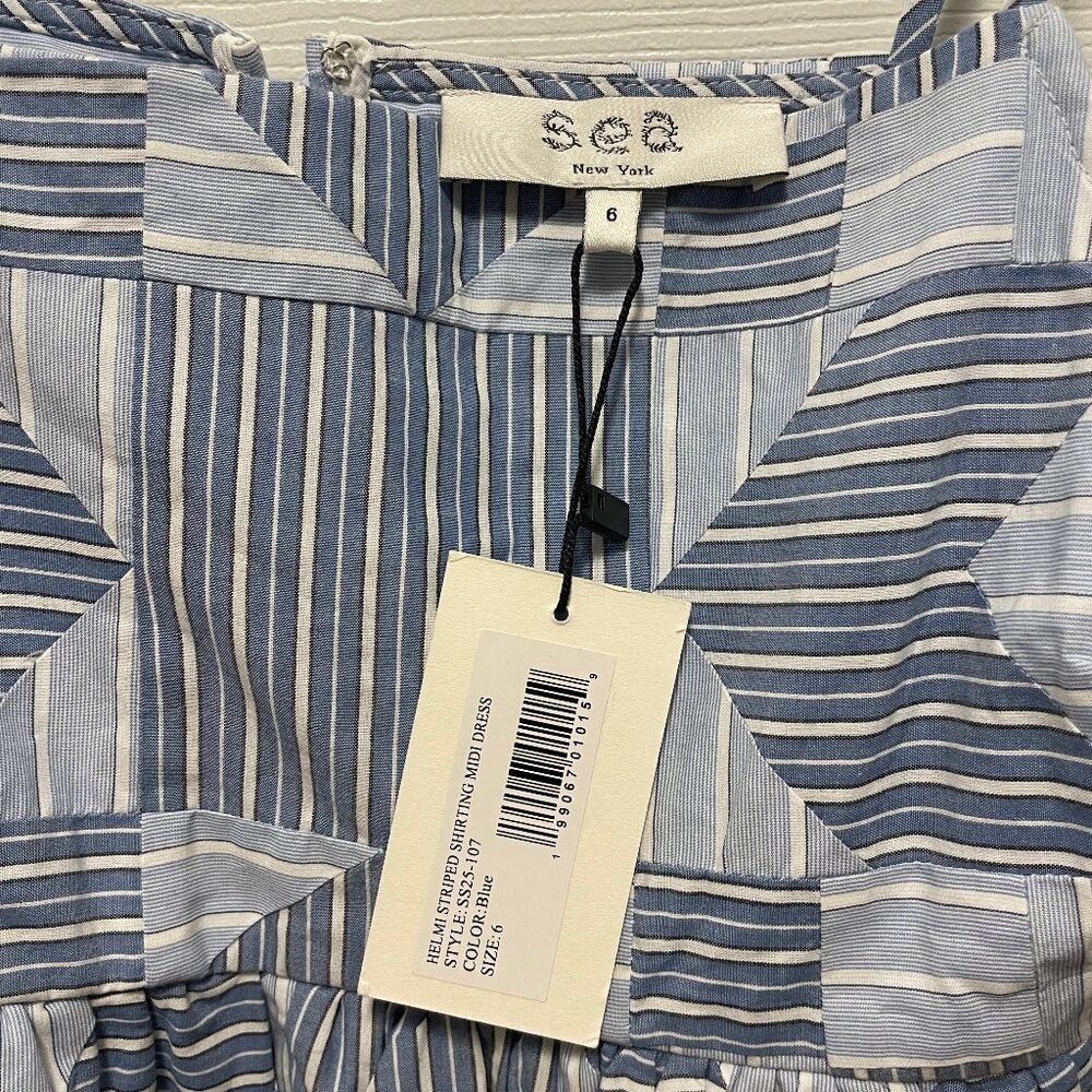 Sea New Work Helmi Striped Shirting Midi Dress - Picture 15 of 16